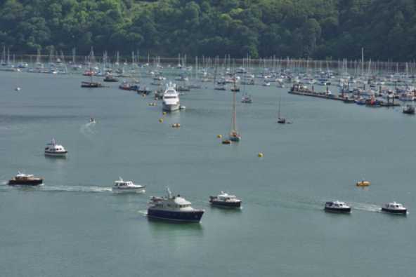 02 July 2023 - 09:23:02
Another one make rally in to Dartmouth for a night or two.

These boats are taking part in the Cockwells Owners' Rally. They included seven Duchys and five Hardys.    There's a rather grand pic of them leaving the river here: https://cockwells.co.uk/cockwells-marks-another-successful-year-with-owners-rally/
-------------------
Cockwells Boat Owners' Rally in Dartmouth